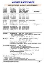 Church Service Roster